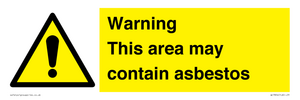 Warning This area may contain asbestos